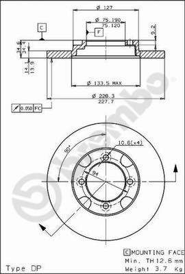 AP 14294 Тормозные диски  для MAZDA 626 II Hatchback (GC) 1.6