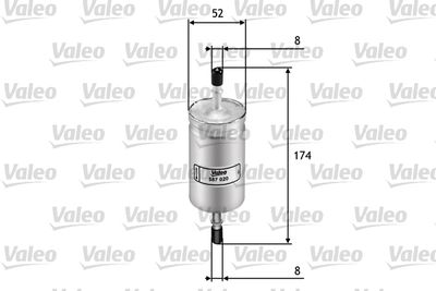 VALEO 587020 Топливный фильтр  для LINCOLN  (Линколн Лс)