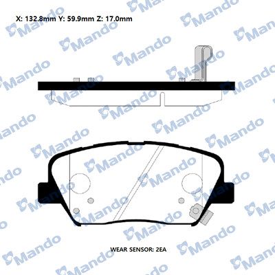 MANDO RMPK43NS Тормозные колодки для KIA SORENTO (Киа Соренто)