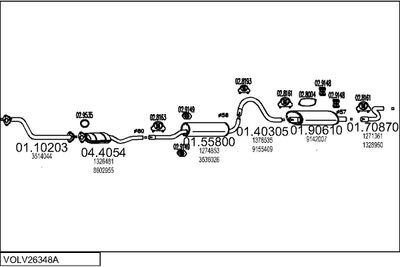 SISTEM DE ESAPAMENT MTS VOLV26348A003989