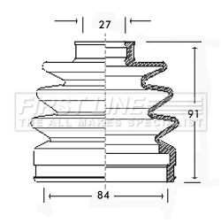 Bellow, drive shaft FIRST LINE FCB2185