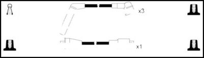 Комплект проводов зажигания LEMARK HOES989 для DAIHATSU CUORE