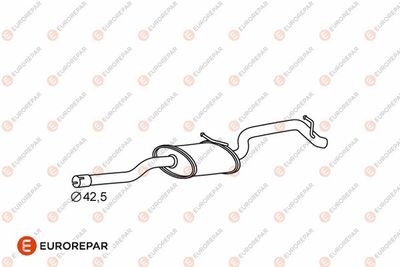 Глушитель выхлопных газов конечный EUROREPAR 1609216880 для OPEL AGILA