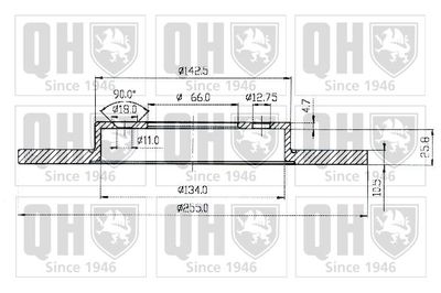 QUINTON HAZELL BDC4401 Тормозной диск 