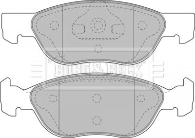 BORG & BECK BBP1859 Тормозные колодки и сигнализаторы  для FIAT PUNTO (188_) 1.9 JTD