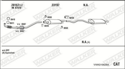 SISTEM DE ESAPAMENT WALKER VWK019629A