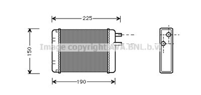 Теплообменник, отопление салона AVA QUALITY COOLING AU6083 для AUSTIN MINI