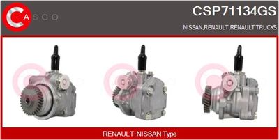 Гидравлический насос, рулевое управление CASCO CSP71134GS для RENAULT TRUCKS MASCOTT
