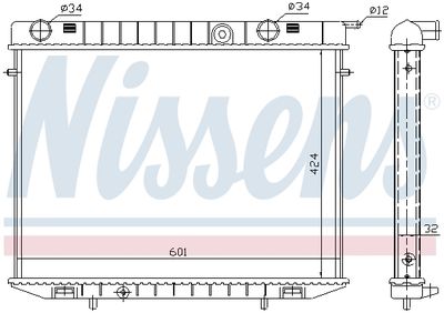 Radiator, engine cooling 63244