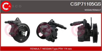 CASCO Hydraulikpumpe, Lenkung Genuine (CSP71105GS)