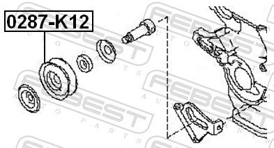 Tensioner Pulley, V-ribbed belt 0287-K12