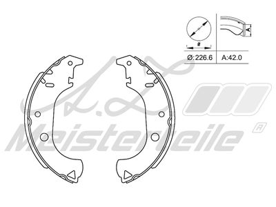 комплект спирачна челюст A.Z. Meisterteile AZMT-44-026-1308