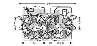 EACLIMA 33V52030 Вентилятор системы охлаждения двигателя  для MAZDA TRIBUTE (Мазда Трибуте)