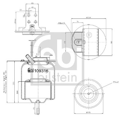 FEBI BILSTEIN Federbalg, Luftfederung