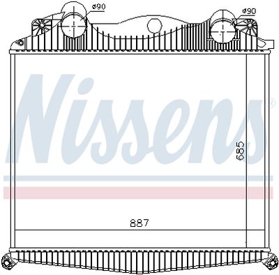 NISSENS Intercooler, inlaatluchtkoeler (97015)