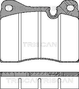 Комплект тормозных колодок, дисковый тормоз TRISCAN 8110 11226 для BMW 2500-3.3