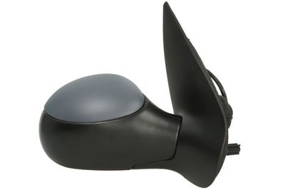 Zijspiegel Rechts (elektrisch, in reliëf, met verwarming, under-coated, met temperatuursensor) past: PEUGEOT 206 09.98-04.09