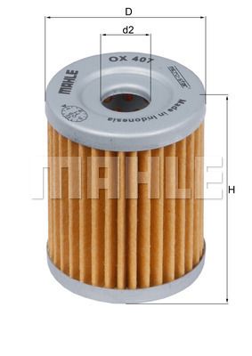 Масляный фильтр MAHLE OX 407 для YAMAHA YP