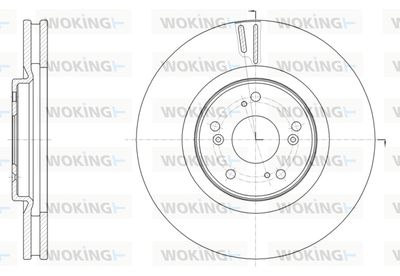 WOKING D61607.10 Тормозные диски  для HONDA ACCORD (Хонда Аккорд)