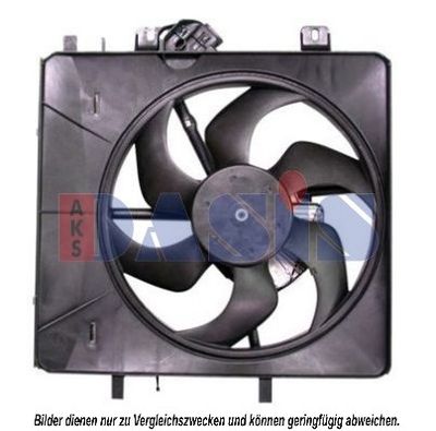 Вентилятор, охлаждение двигателя AKS DASIS 068018N для PEUGEOT 1007
