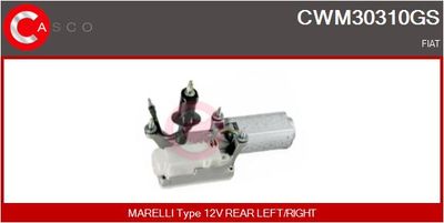 CASCO CWM30310GS Двигатель стеклоочистителя  для FIAT PUNTO (176_) 1.2 16V