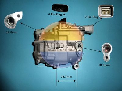 Compressor, air conditioning Auto Air Gloucester 14-0301P