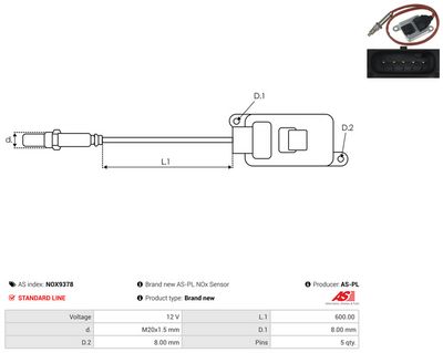 SENZOR NOX INJECTIE ADITIV AS-PL NOX9378 2