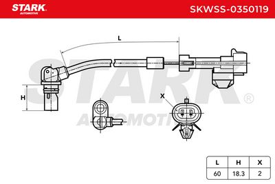 датчик, обороти на колелото STARK SKWSS-0350119