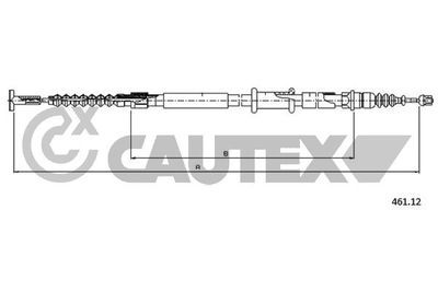 Тросик, cтояночный тормоз CAUTEX 760997 для FIAT MAREA