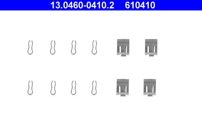Комплектующие, колодки дискового тормоза ATE 13.0460-0410.2 для FIAT PANDA