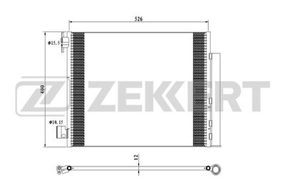 ZEKKERT MK-3165 Радиатор кондиционера  для DACIA  (Дача Логан)