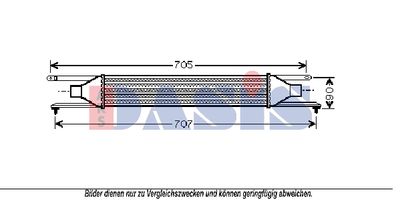 Интеркулер AKS DASIS 087005N для FIAT GRANDE