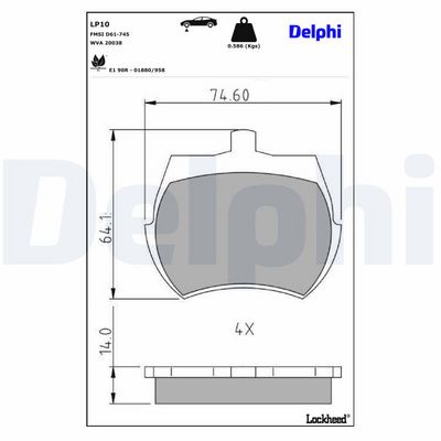 BREMSBELAGSATZ SCHEIBENBREMSE