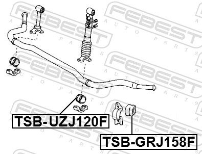 BUCSA BARA STABILIZATOARE FEBEST TSBUZJ120F 1