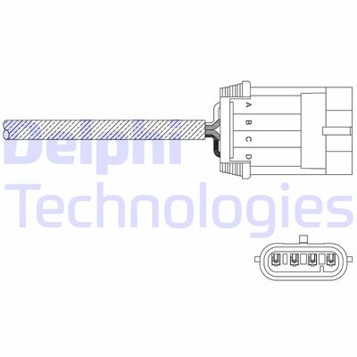 Лямбда-зонд DELPHI ES11053-12B1 для OPEL OMEGA