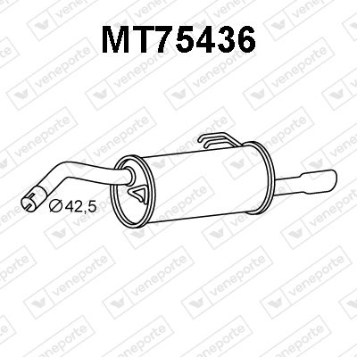 VENEPORTE MT75436 Глушитель выхлопных газов  для MITSUBISHI COLT VI (Z3_A, Z2_A) 1.3 LPG