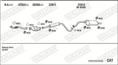 Изпускателна система WALKER DWK009034B