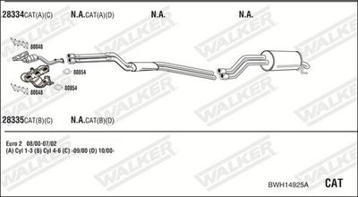 Изпускателна система WALKER BWH14925A