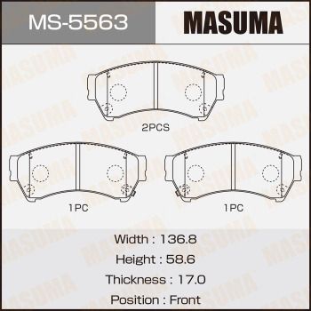 Комплект тормозных колодок MASUMA MS-5563 для MAZDA 6