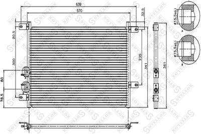 STELLOX 10-45390-SX Радиатор кондиционера  для ALFA ROMEO 156 (Альфа-ромео 156)