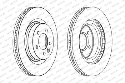 Brake disc Voor Links/Rechts past: LAND ROVER DISCOVERY III, RANGE ROVER SPORT I 4.4 07.04-03.13