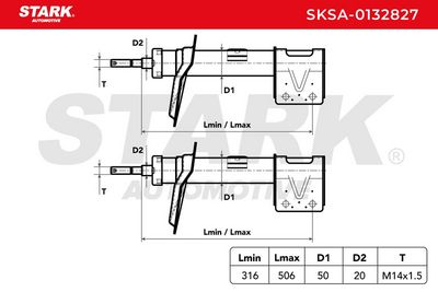 амортисьор STARK SKSA-0132827