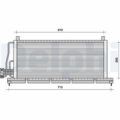 Delphi Condenser, air conditioning TSP0225046