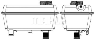 Компенсационный бак, охлаждающая жидкость MAHLE CRT 27 000S для VOLVO 740