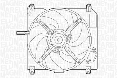 Вентилятор, охлаждение двигателя MAGNETI MARELLI 069422011010 для FIAT BRAVA