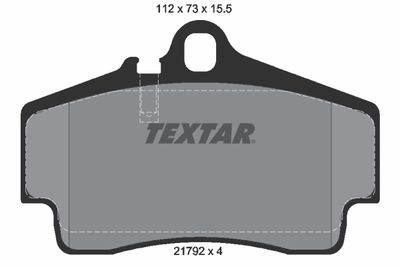 Комплект тормозных колодок, дисковый тормоз TEXTAR 2179203 для PORSCHE CAYMAN