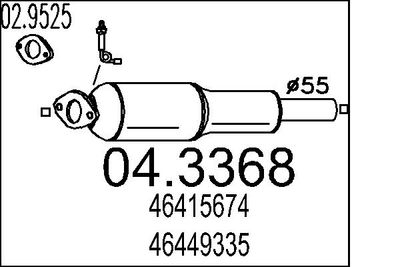 Катализатор MTS 04.3368 для FIAT COUPE