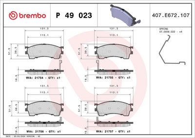 SET PLACUTE FRANA FRANA DISC BREMBO P49023