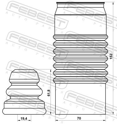 CHIT PROTECTIE PRAF AMORTIZOR FEBEST MZSHBGYFKIT 1