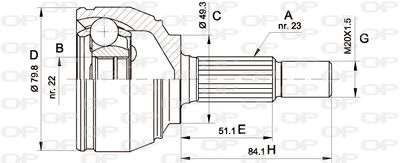 OPEN PARTS CVJ5521.10 ШРУС  для NISSAN NOTE (Ниссан Ноте)